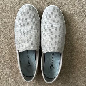 Dr Scholls Memory Foam Slip On Pull On Sneaker Shoe tan gray size 9